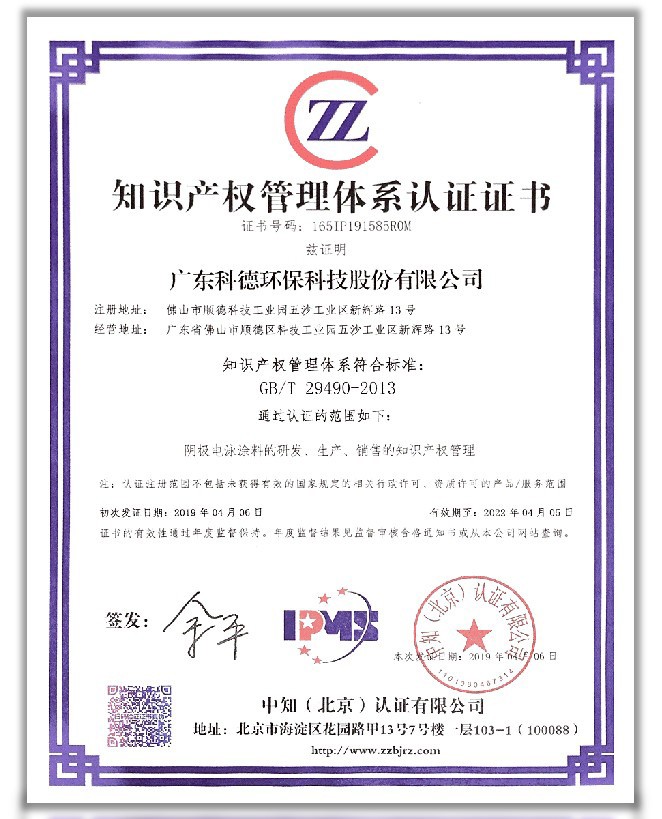 知識產權管理體系認證